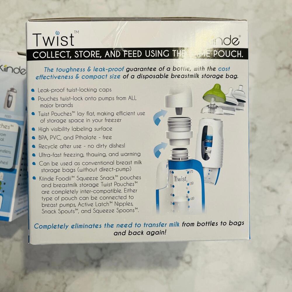 Kinde Twist pouches sterilized Direct-pump breast milk storage baby 60 ct NEW - Picture 4 of 4